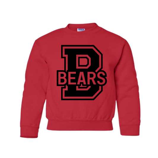 Large "B" for Bears Red Sweatshirt