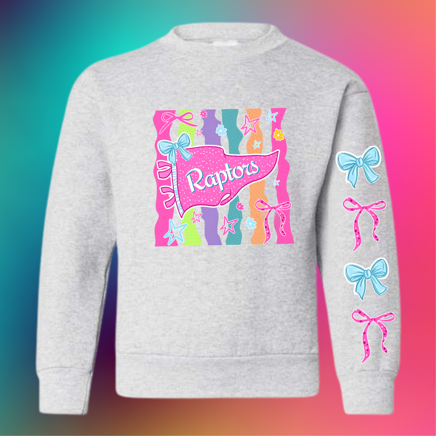 Raptors Pastel Pendant With Bows Down the Sleeve