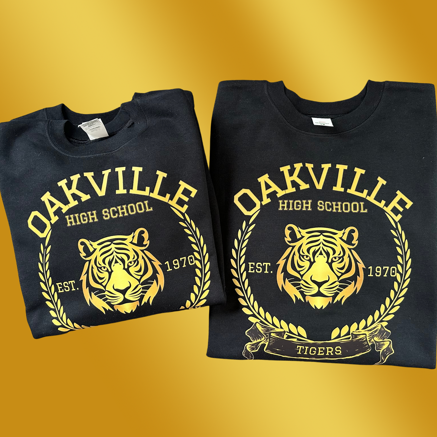 Oakville High School Black Vintage Black Sweathirt