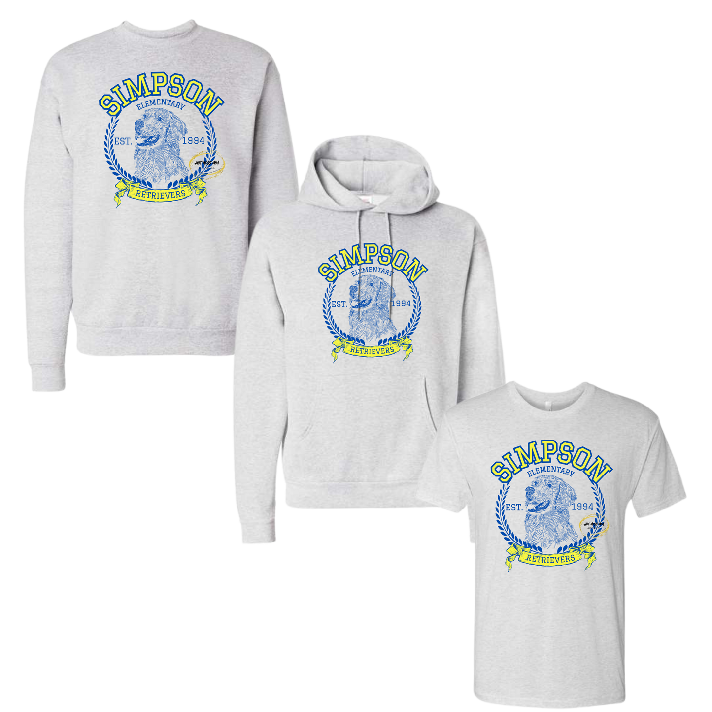 Adult Simpson Elementary Vintage Inspired Design