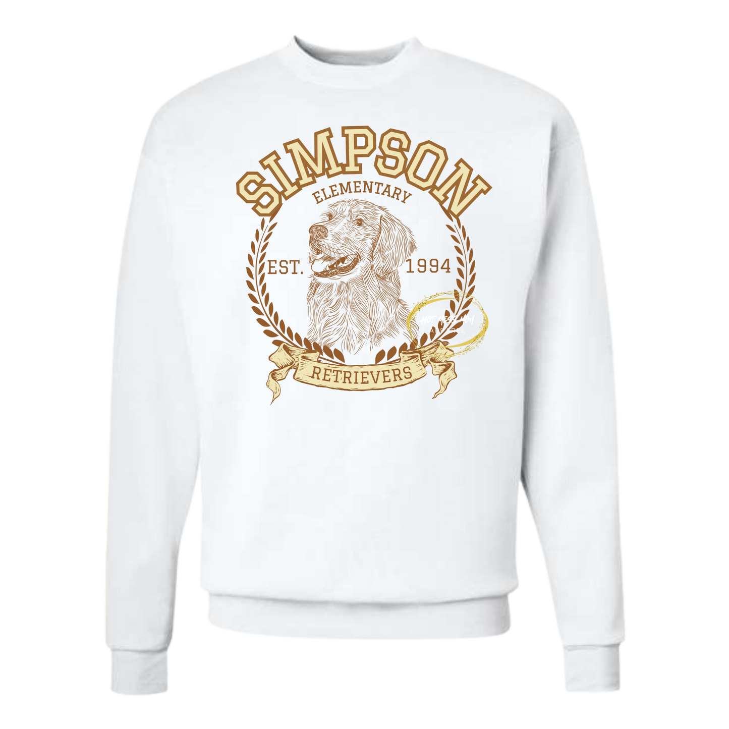 Adult Simpson Elementary Vintage Style Hoodie or Sweatshirt