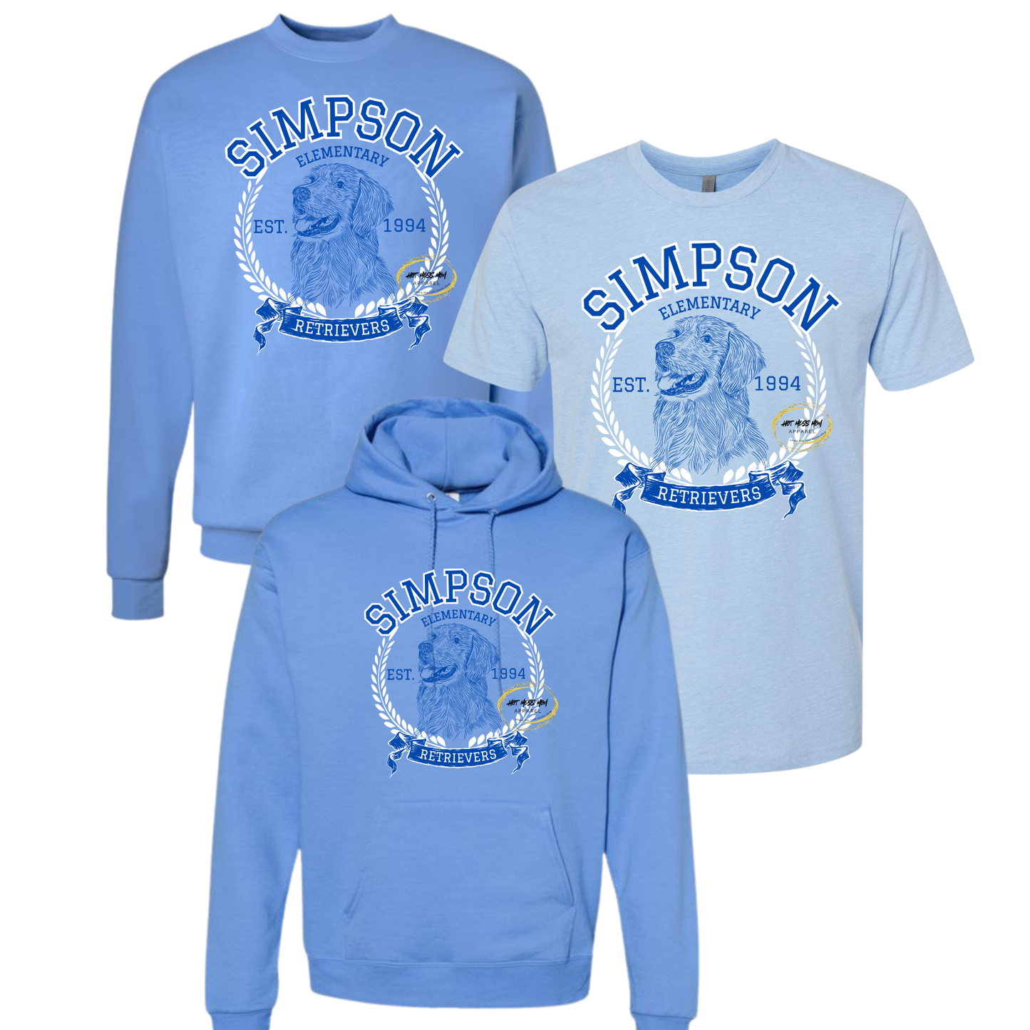 Adult Simpson Elementary Vintage Inspired Design