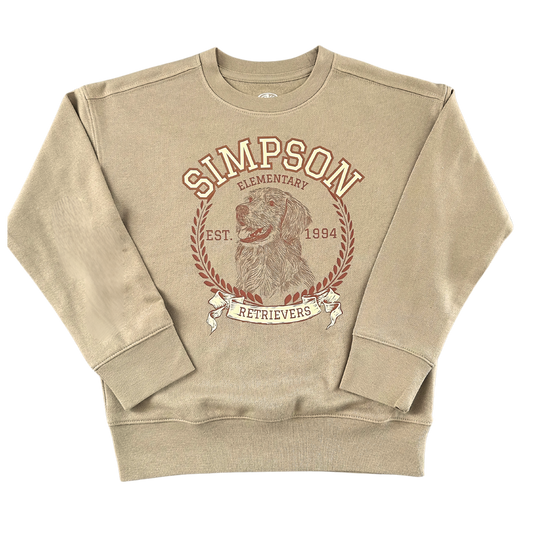 LIMITED QUANITIES, Simpson Vintage Inspired Youth Khaki Sweatshirt
