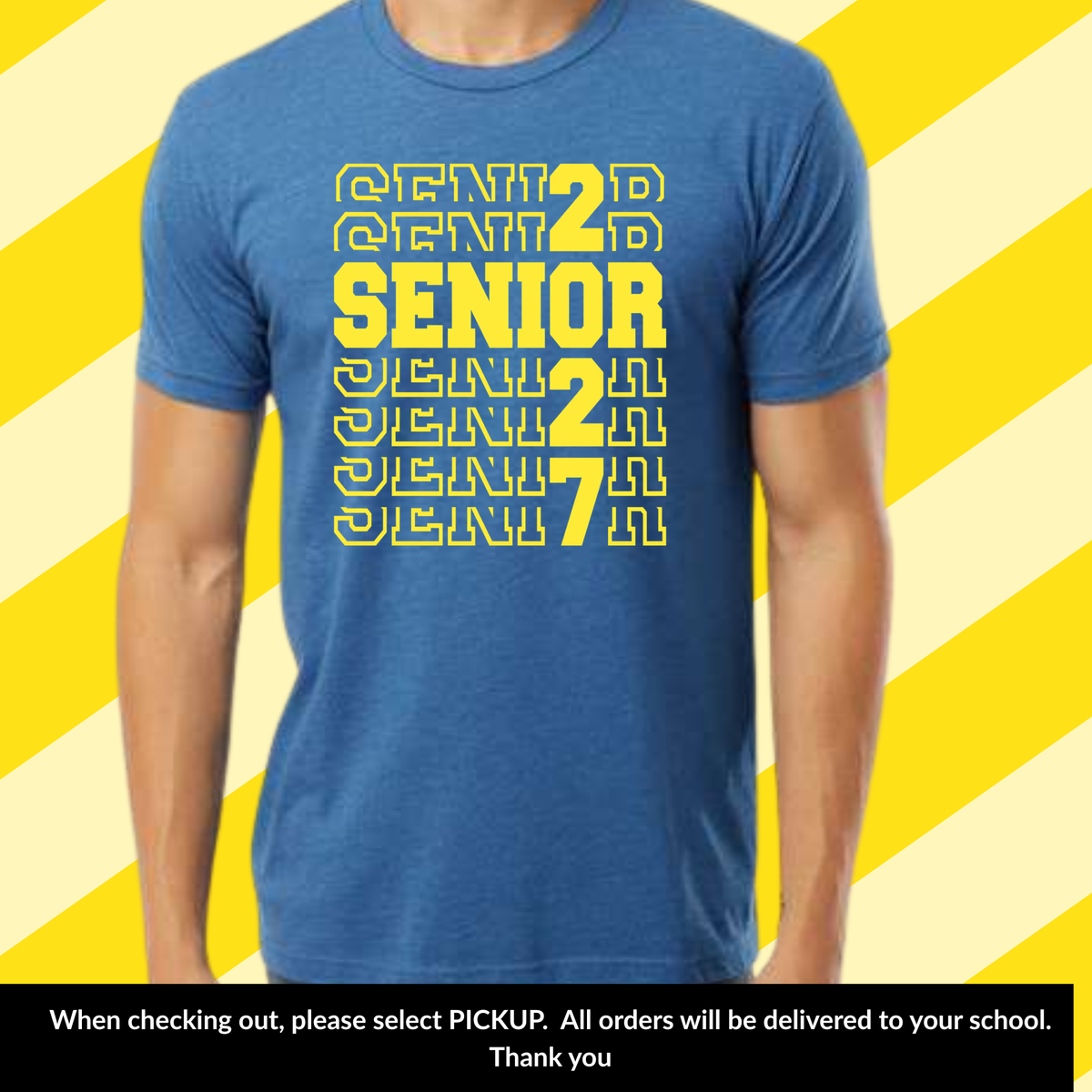Senior Yellow and Blue T-shirt