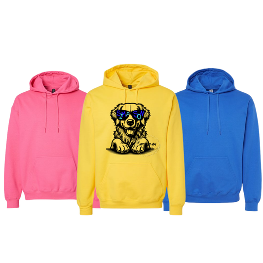 Adult Simpson Retriever with Sunglasses Hoodies