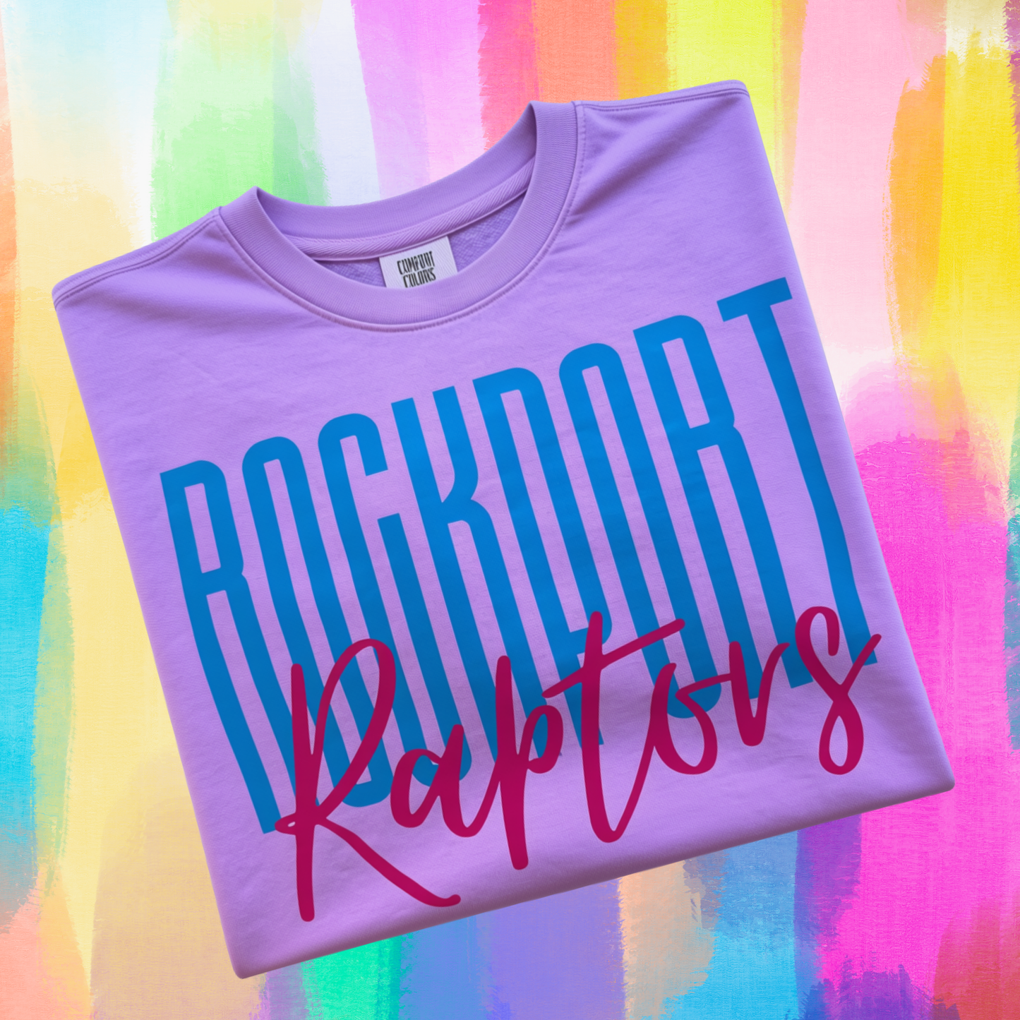 Rockport Raptors Purple Comfort Color Sweatshirt