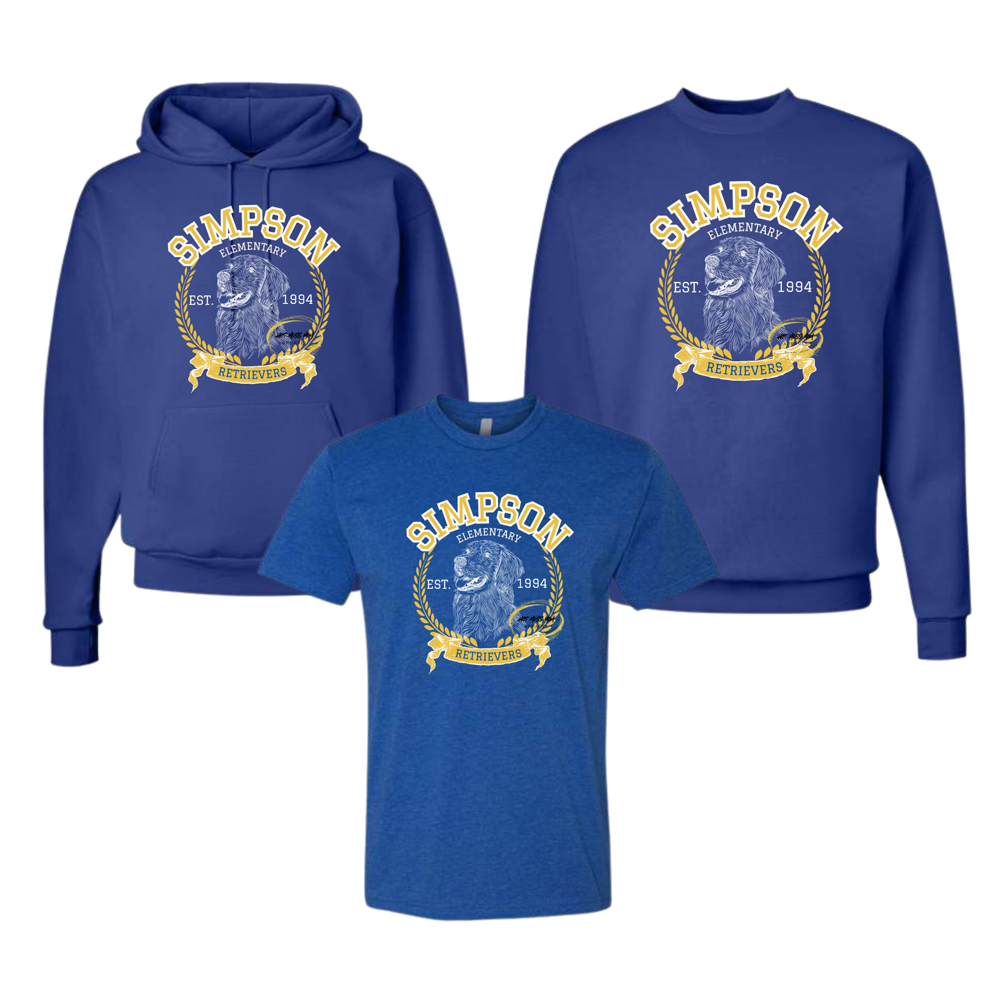 Adult Simpson Elementary Vintage Inspired Design