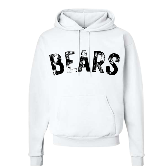 White Detressed Bears Sweatshirt