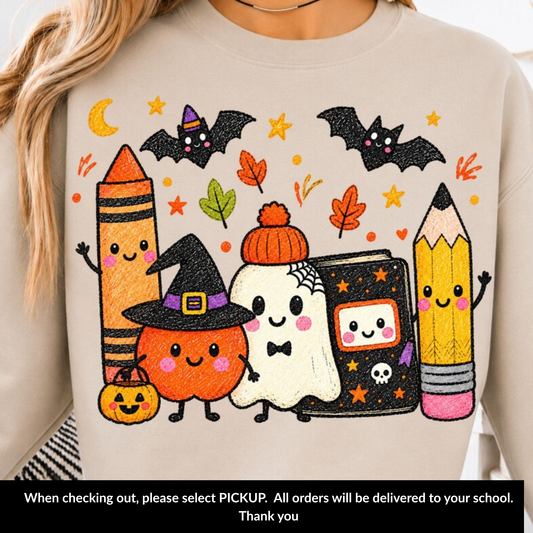 Halloween Teacher Sweatshirt or T-Shirt