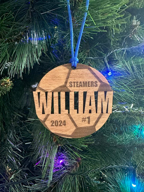 Custom Soccer Wood Ornament