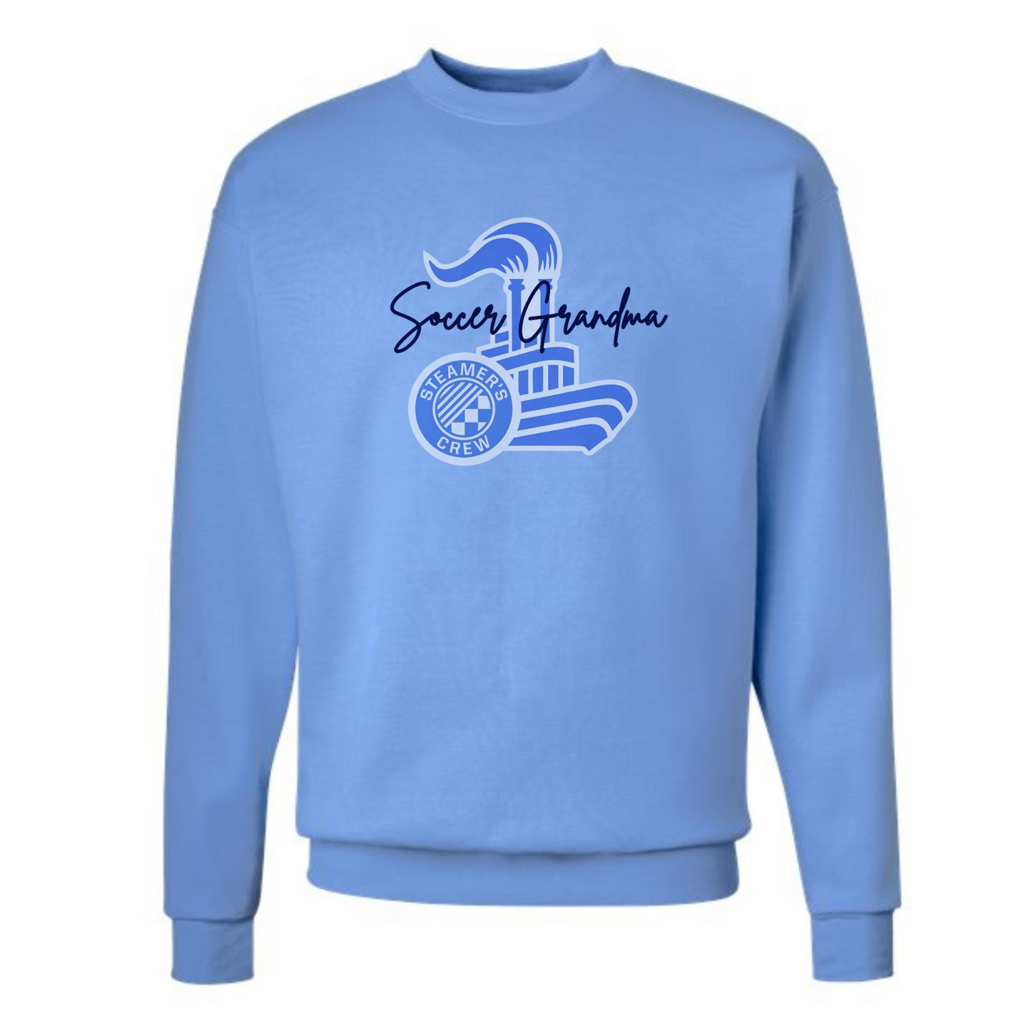 Steamer's Crew Soccer Grandma Light Blue Sweatshirt