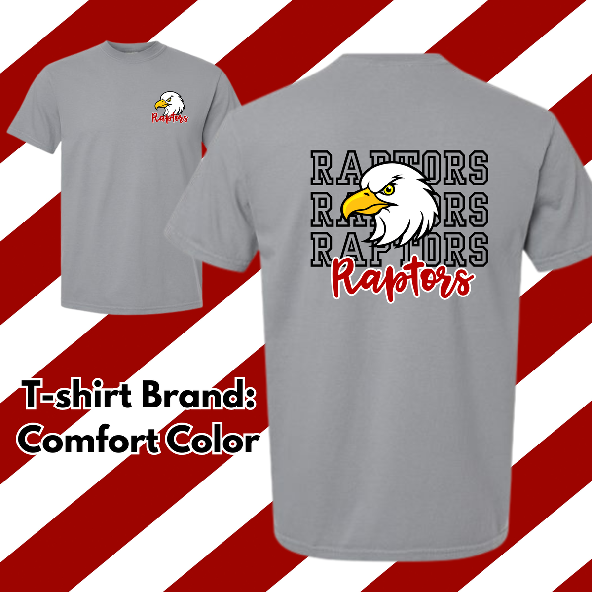Light Gray Rockport Raptors T-shirt