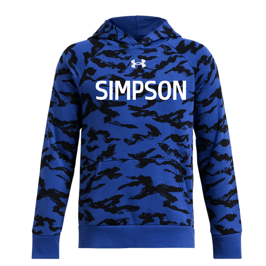 Simpson Elementary Youth Under Armour Camo Black and Blue Hoodie