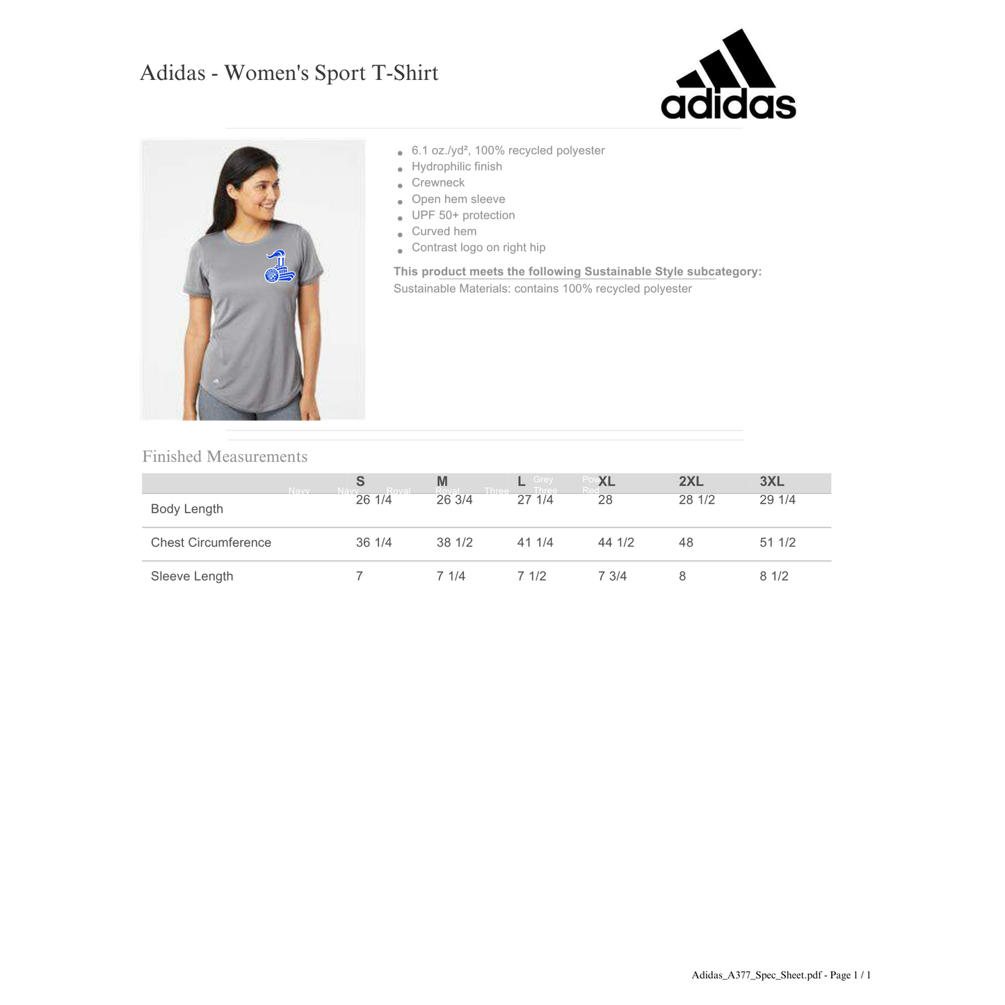 Adidas Steamer's Crew Women's Dri-fit T-shirt