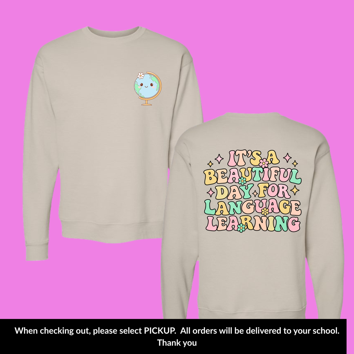 Teacher- Language Learning Tshirt, Sweatshirt or Hoodie